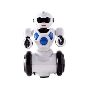 Robot musical blanco azul